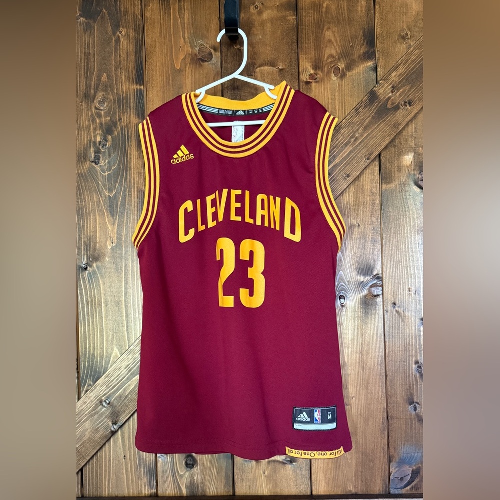 Cleveland Cavaliers Lebron James #23 Jersey Adidas Youth Size Medium All For One